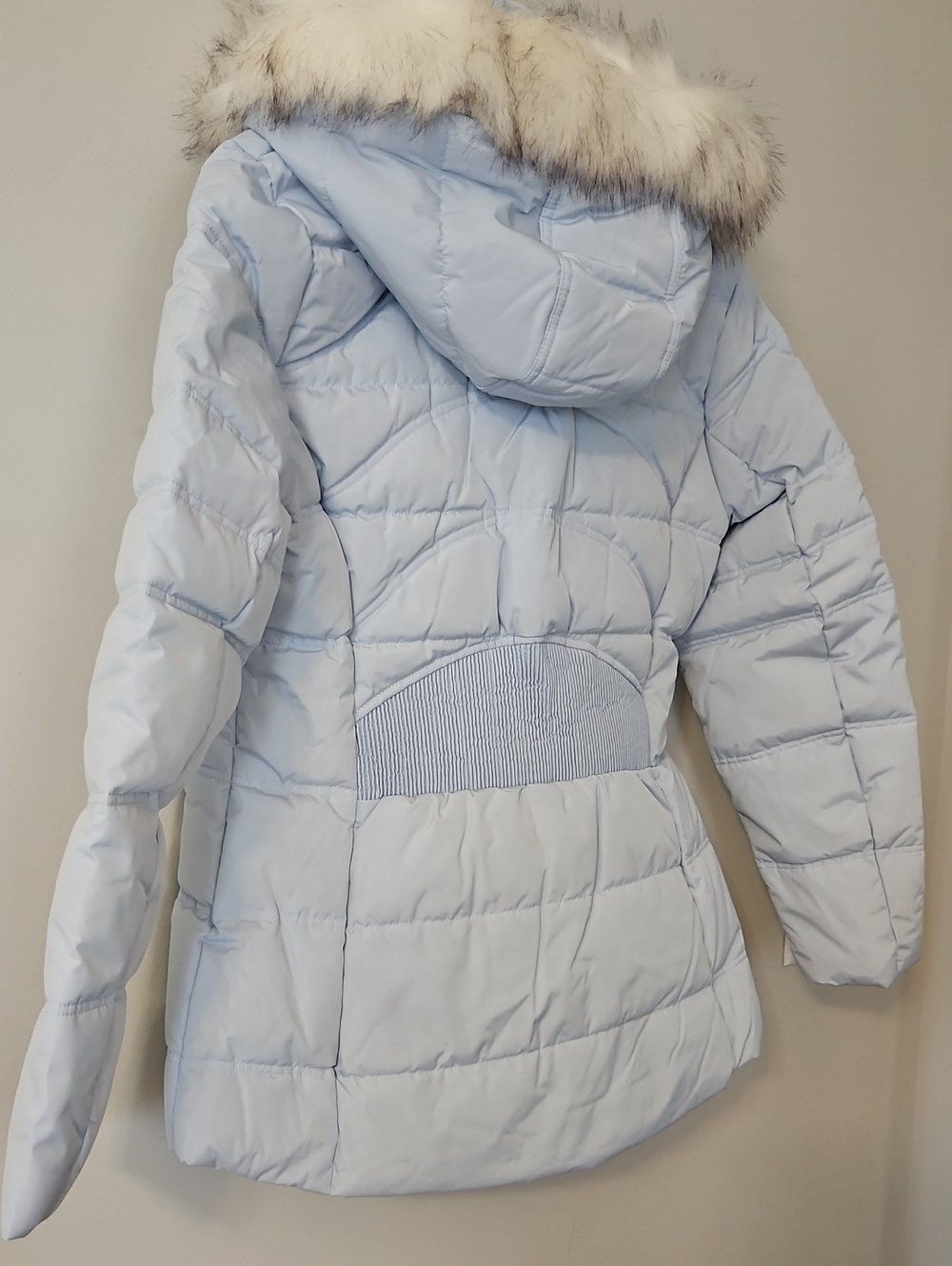 NEW! Nautica Light Blue Hooded Water Resistant Puffer Coat Size M - Picture 6 of 11